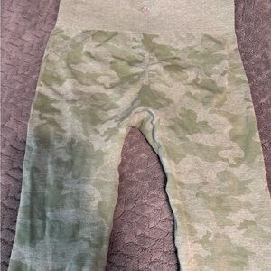 Green Camo Workout Leggings